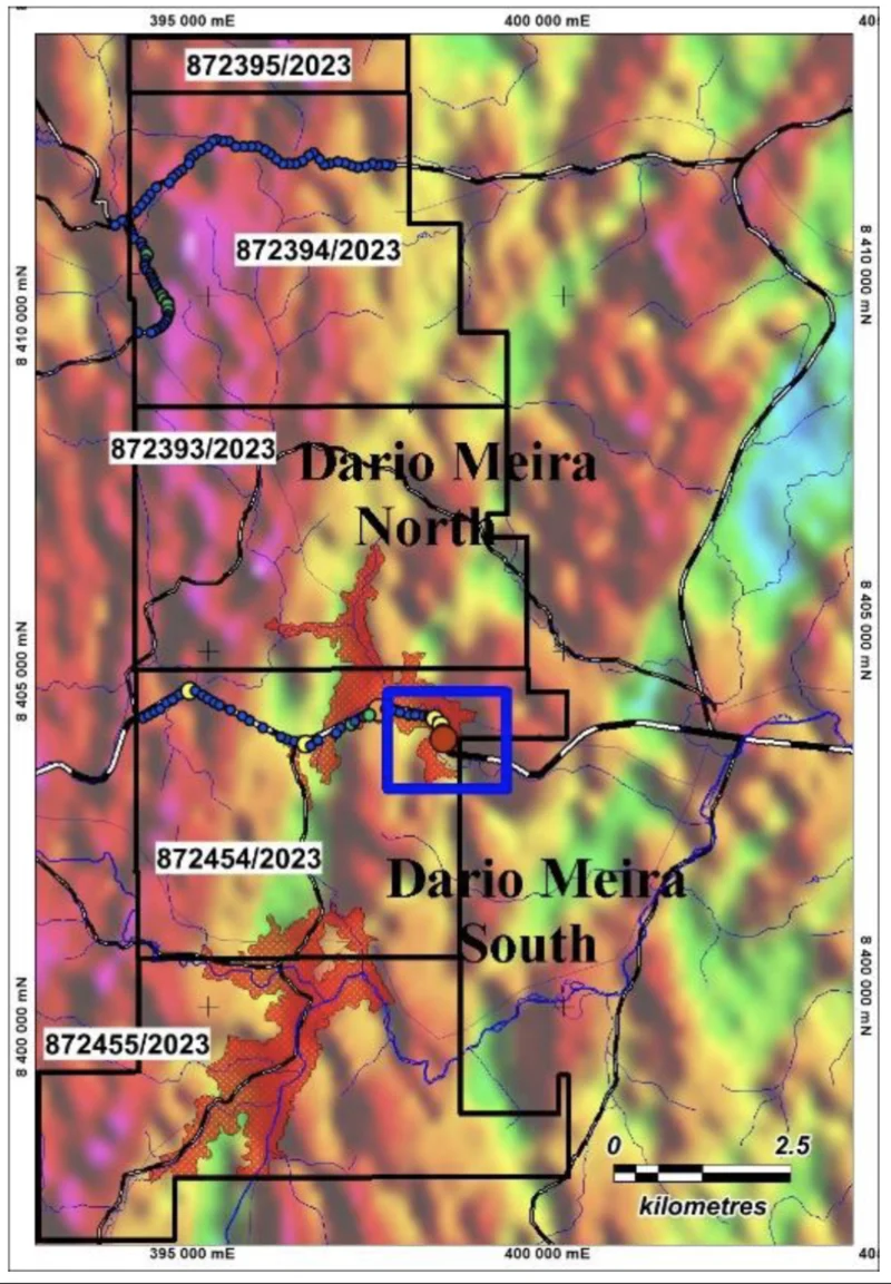 Jequie South potential areas over thorium radiometric signal